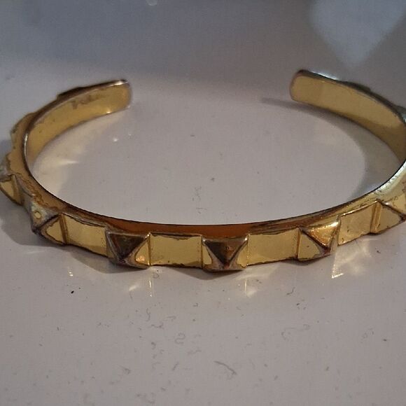 VALENTINO Gold-Tone RockStudded Bangle Bracelet (Very Small Wrist) - Picture 1 of 7